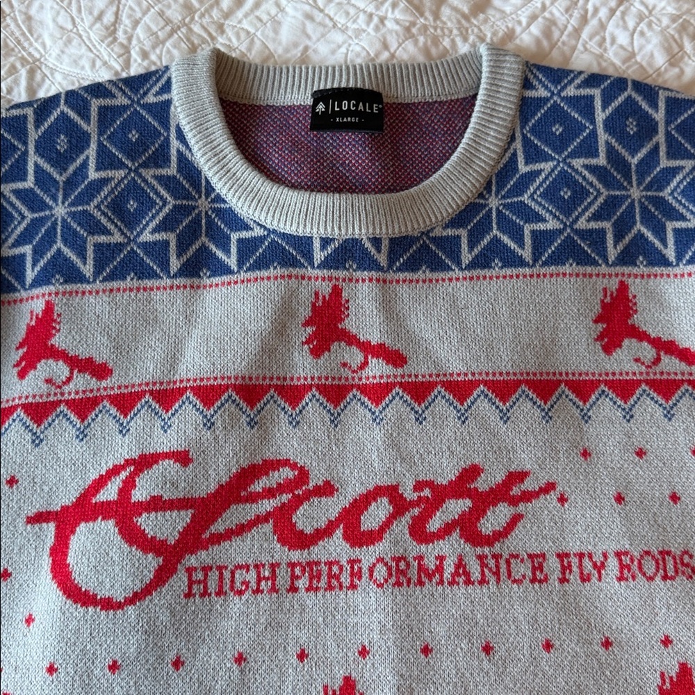 Scott Fly Rods Christmas sweater